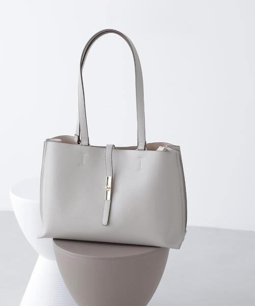 NATURAL BEAUTY BASIC（ナチュラルビューティーベーシック）の「◇エブリデイラージトートバッグ（トートバッグ・レディース・ダークブラウン/グレー/ブラック・ﾌﾘ-）」の3枚目の写真