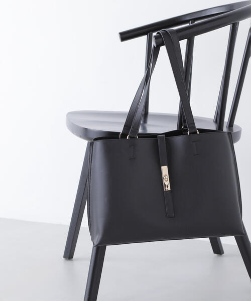 NATURAL BEAUTY BASIC（ナチュラルビューティーベーシック）の「◇エブリデイラージトートバッグ（トートバッグ・レディース・ダークブラウン/グレー/ブラック・ﾌﾘ-）」の2枚目の写真