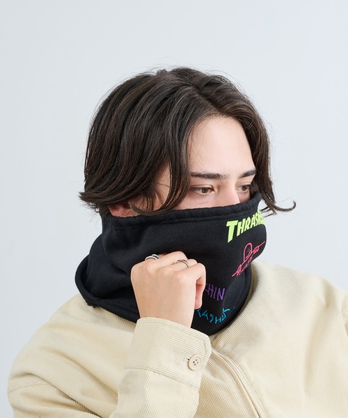 THRASHER(スラッシャー)の「【THRASHER】THRASHER マルチロゴスウェットネックウォーマー YMY(ネックウォーマー/スヌード・メンズ・ブラック系1/ブラック/グレー・FREE)」の10枚目の写真