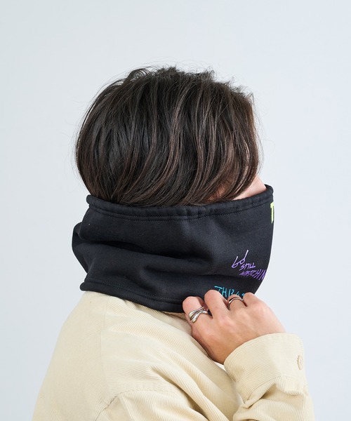 THRASHER(スラッシャー)の「【THRASHER】THRASHER マルチロゴスウェットネックウォーマー YMY(ネックウォーマー/スヌード・メンズ・ブラック系1/ブラック/グレー・FREE)」の11枚目の写真