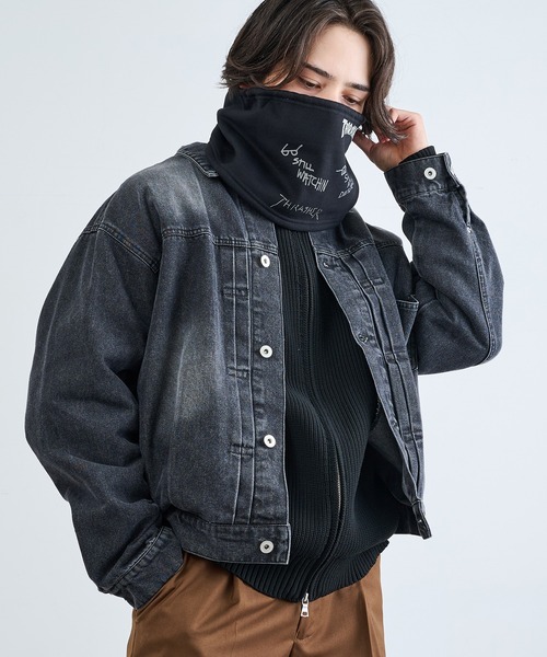 THRASHER(スラッシャー)の「【THRASHER】THRASHER マルチロゴスウェットネックウォーマー YMY(ネックウォーマー/スヌード・メンズ・ブラック系1/ブラック/グレー・FREE)」の7枚目の写真