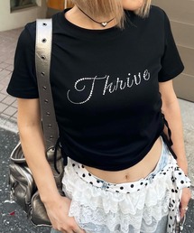 SPIRALGIRL | ラインストーンちびTシャツ(Tシャツ/カットソー)