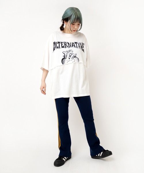 RNA(アールエヌエー)の「R4371 ラインリブフレアレギンス(その他パンツ・レディース・ネイビー/ブラウン/ベージュ/杢グレー・MEDIUM)」の11枚目の写真
