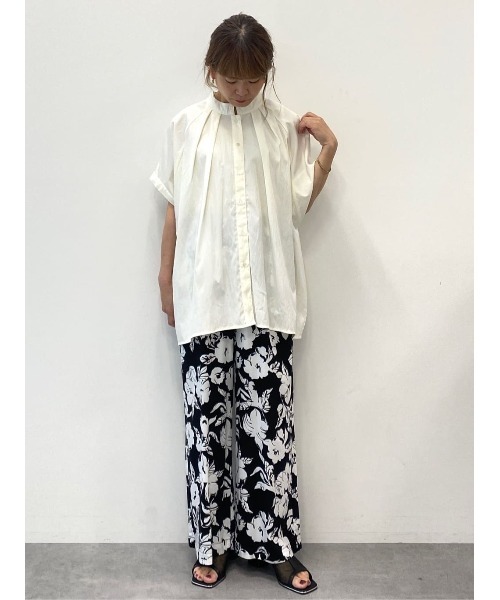 CRAFT STANDARD BOUTIQUE（クラフトスタンダードブティック）の「レーヨン総柄ワイドパンツ（その他パンツ・レディース・その他13/ストライプ/その他14・M/L）」の6枚目の写真