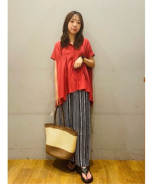 CRAFT STANDARD BOUTIQUE（クラフトスタンダードブティック）の「レーヨン総柄ワイドパンツ（その他パンツ・レディース・その他13/ストライプ/その他14・M/L）」の13枚目の写真