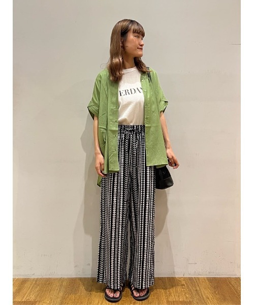 CRAFT STANDARD BOUTIQUE（クラフトスタンダードブティック）の「レーヨン総柄ワイドパンツ（その他パンツ・レディース・その他13/ストライプ/その他14・M/L）」の14枚目の写真