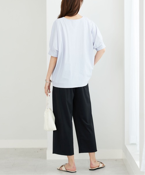 BELLUNA PLUS(ベルーナ)の「ヒンヤリ爽快!イージーワイドパンツ(その他パンツ・レディース・カーキ/ブラック・MEDIUM/X-LARGE/LARGE)」の5枚目の写真