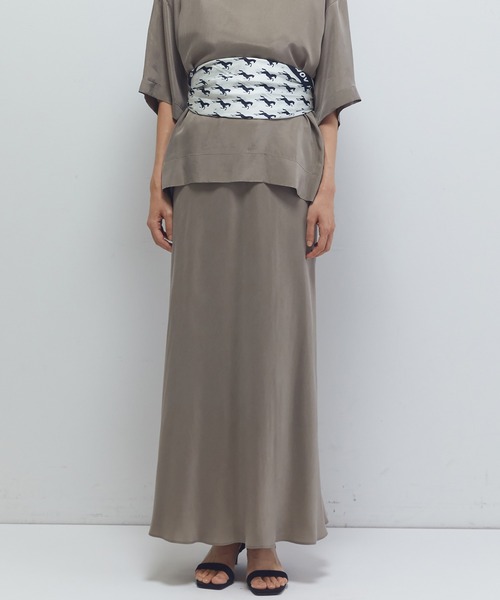 1er Arrondissement（プルミエアロンディスモン）の「【新色追加2】キュプラフィブリルマーメイドスカート（スカート・レディース・ベージュ系その他/ブラウン系その他4/ブラウン系その他5・36/38）」の3枚目の写真