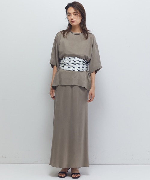 1er Arrondissement（プルミエアロンディスモン）の「【新色追加2】キュプラフィブリルマーメイドスカート（スカート・レディース・ベージュ系その他/ブラウン系その他4/ブラウン系その他5・36/38）」の9枚目の写真