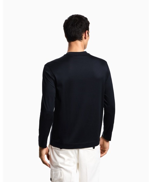 EMPORIO ARMANI(エンポリオアルマーニ)の「【エンポリオ アルマーニ】トップス リヨセル混紡ジャージー 3Dエフェクトロゴ(Tシャツ/カットソー・メンズ・オフホワイト/ブラック/ネイビー/ダークカーキ・X-LARGE/SMALL/MEDIUM/LARGE/X-SMALL/XX-LARGE)」の16枚目の写真