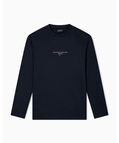 EMPORIO ARMANI(エンポリオアルマーニ)の「【エンポリオ アルマーニ】トップス リヨセル混紡ジャージー 3Dエフェクトロゴ(Tシャツ/カットソー・メンズ・オフホワイト/ブラック/ネイビー/ダークカーキ・X-LARGE/SMALL/MEDIUM/LARGE/X-SMALL/XX-LARGE)」の14枚目の写真