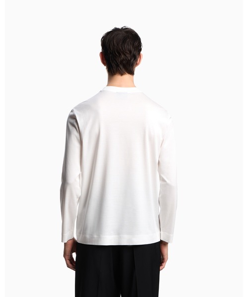 EMPORIO ARMANI(エンポリオアルマーニ)の「【エンポリオ アルマーニ】トップス リヨセル混紡ジャージー 3Dエフェクトロゴ(Tシャツ/カットソー・メンズ・オフホワイト/ブラック/ネイビー/ダークカーキ・X-LARGE/SMALL/MEDIUM/LARGE/X-SMALL/XX-LARGE)」の12枚目の写真