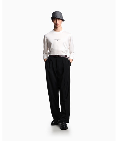 EMPORIO ARMANI(エンポリオアルマーニ)の「【エンポリオ アルマーニ】トップス リヨセル混紡ジャージー 3Dエフェクトロゴ(Tシャツ/カットソー・メンズ・オフホワイト/ブラック/ネイビー/ダークカーキ・X-LARGE/SMALL/MEDIUM/LARGE/X-SMALL/XX-LARGE)」の13枚目の写真