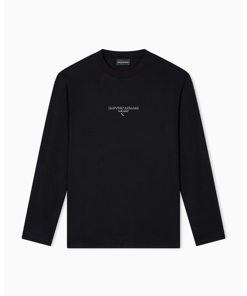 EMPORIO ARMANI(エンポリオアルマーニ)の「【エンポリオ アルマーニ】トップス リヨセル混紡ジャージー 3Dエフェクトロゴ(Tシャツ/カットソー・メンズ・オフホワイト/ブラック/ネイビー/ダークカーキ・X-LARGE/SMALL/MEDIUM/LARGE/X-SMALL/XX-LARGE)」の7枚目の写真