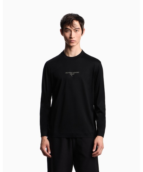 EMPORIO ARMANI(エンポリオアルマーニ)の「【エンポリオ アルマーニ】トップス リヨセル混紡ジャージー 3Dエフェクトロゴ(Tシャツ/カットソー・メンズ・オフホワイト/ブラック/ネイビー/ダークカーキ・X-LARGE/SMALL/MEDIUM/LARGE/X-SMALL/XX-LARGE)」の8枚目の写真