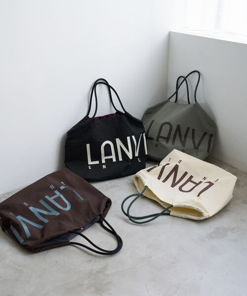 LANVIN en Bleu（ランバンオンブルー）の「ロゴドロストトートバッグ（トートバッグ・レディース・ブラウン/ブラック/グレー/オフホワイト・FREE）」の13枚目の写真
