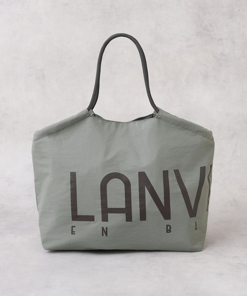 LANVIN en Bleu（ランバンオンブルー）の「ロゴドロストトートバッグ（トートバッグ・レディース・ブラウン/ブラック/グレー/オフホワイト・FREE）」の4枚目の写真