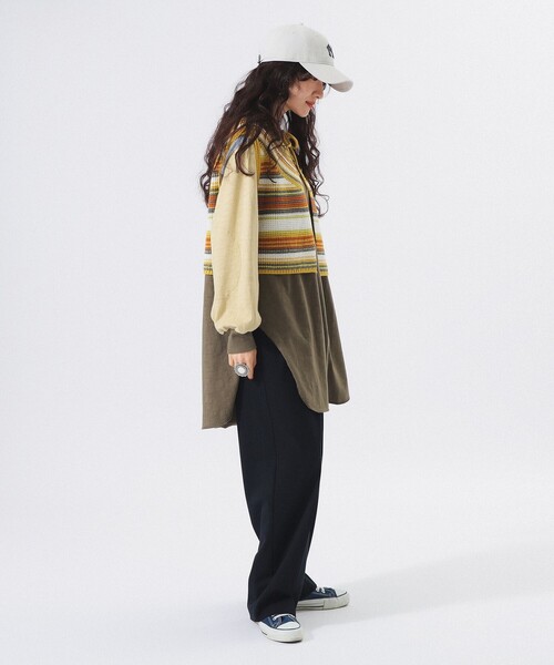 BEAMS BOY（ビームスボーイ）の「【2/5再値下げ】マルチボーダー ベスト（ベスト・レディース・ブラウン/イエロー/ネイビー・ONE SIZE）」の17枚目の写真