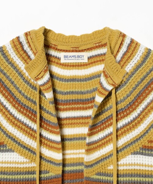 BEAMS BOY（ビームスボーイ）の「【2/5再値下げ】マルチボーダー ベスト（ベスト・レディース・ブラウン/イエロー/ネイビー・ONE SIZE）」の14枚目の写真