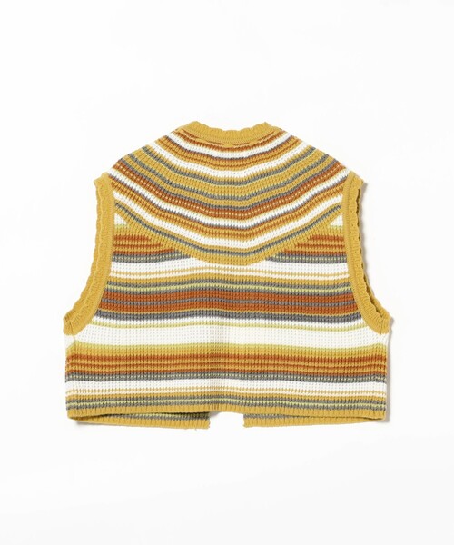 BEAMS BOY（ビームスボーイ）の「【2/5再値下げ】マルチボーダー ベスト（ベスト・レディース・ブラウン/イエロー/ネイビー・ONE SIZE）」の12枚目の写真