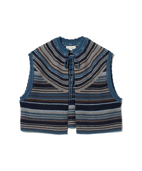 BEAMS BOY（ビームスボーイ）の「【2/5再値下げ】マルチボーダー ベスト（ベスト・レディース・ブラウン/イエロー/ネイビー・ONE SIZE）」の10枚目の写真