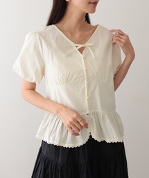 パフスリーブ」に該当するシャツ/ブラウス（レース）ファッション通販