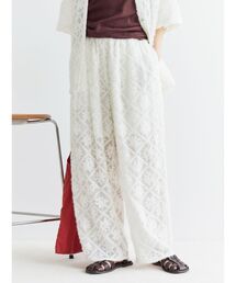 起毛エンブロイダリーラフパンツ