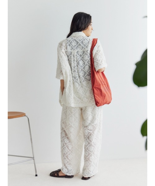 Ungrid（アングリッド）の「起毛エンブロイダリーラフパンツ（その他パンツ・レディース・レッド/オフホワイト/ブラック・FREE）」の7枚目の写真