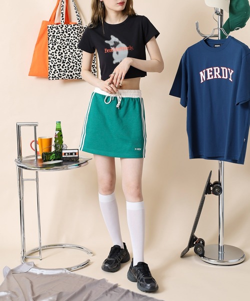 NERDY(ノルディ)の「ニューヨークスウェットミニスカート(スカート・レディース・グレー/グリーン/ピンク/ブラック・S/M/SS)」の21枚目の写真