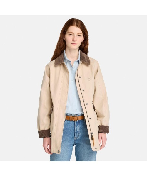 90s 香港製 Timberland ステンカラーコート ベージュ　dwj24 セール】Timberland｜ティンバーランドのステンカラーコート（ベージュ