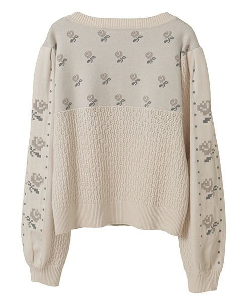 Candy Stripper（キャンディストリッパー）の「RABBIT FLOWER KNIT カーディガン（カーディガン/ボレロ・レディース・ピンク/アイボリー/ブラック・FREE）」の17枚目の写真