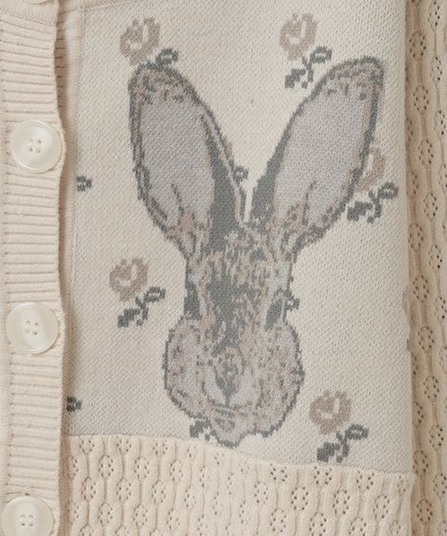 Candy Stripper（キャンディストリッパー）の「RABBIT FLOWER KNIT カーディガン（カーディガン/ボレロ・レディース・ピンク/アイボリー/ブラック・FREE）」の21枚目の写真