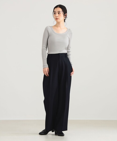 Demi-Luxe BEAMS(デミルクス ビームス)の「【1/1値下げ】AK+1 / シルク コットン 丸胴 プルオーバー(Tシャツ/カットソー・レディース・グレー/ブラック・ONE SIZE)」の17枚目の写真