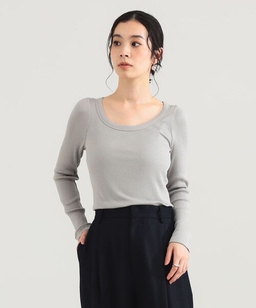 Demi-Luxe BEAMS(デミルクス ビームス)の「【1/1値下げ】AK+1 / シルク コットン 丸胴 プルオーバー(Tシャツ/カットソー・レディース・グレー/ブラック・ONE SIZE)」の20枚目の写真