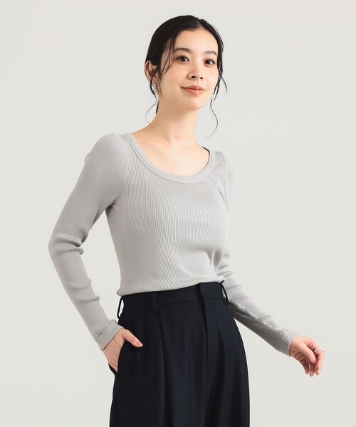 Demi-Luxe BEAMS(デミルクス ビームス)の「【1/1値下げ】AK+1 / シルク コットン 丸胴 プルオーバー(Tシャツ/カットソー・レディース・グレー/ブラック・ONE SIZE)」の21枚目の写真