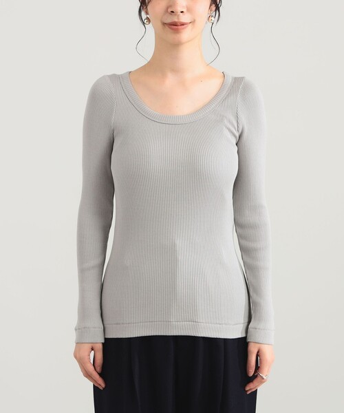 Demi-Luxe BEAMS(デミルクス ビームス)の「【1/1値下げ】AK+1 / シルク コットン 丸胴 プルオーバー(Tシャツ/カットソー・レディース・グレー/ブラック・ONE SIZE)」の22枚目の写真