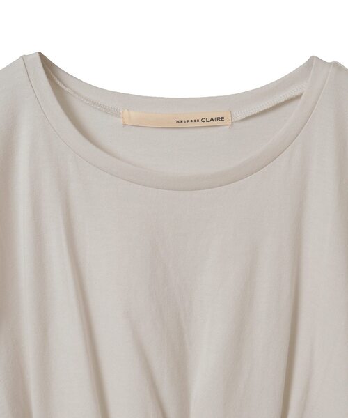 MELROSE claire(メルローズ クレール)の「【接触冷感加工ウエストタックデザインカットプル】(Tシャツ/カットソー・レディース・ライトグレー/ダークネイビー/イエロー・FREE)」の20枚目の写真
