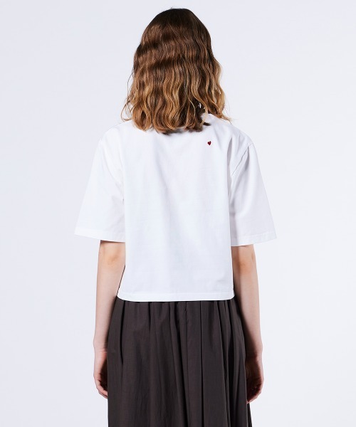 DOUBLE STANDARD CLOTHING（ダブルスタンダードクロージング）の「チェーンステッチTシャツ（Tシャツ/カットソー・レディース・オフホワイト・FREE）」の4枚目の写真