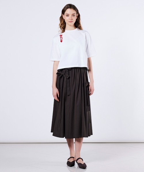 DOUBLE STANDARD CLOTHING（ダブルスタンダードクロージング）の「チェーンステッチTシャツ（Tシャツ/カットソー・レディース・オフホワイト・FREE）」の12枚目の写真