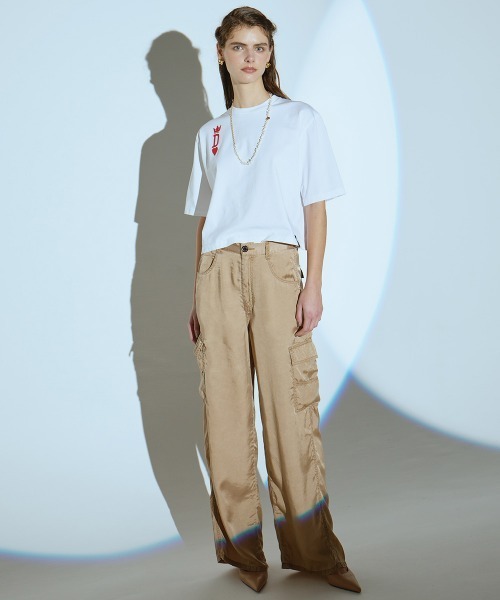 DOUBLE STANDARD CLOTHING（ダブルスタンダードクロージング）の「チェーンステッチTシャツ（Tシャツ/カットソー・レディース・オフホワイト・FREE）」の13枚目の写真