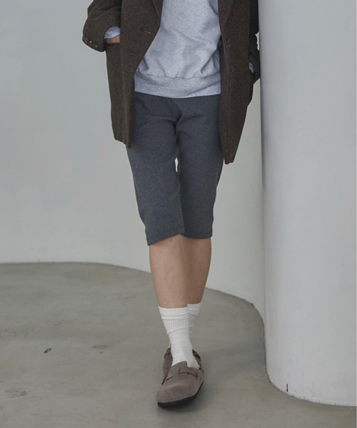 feepur(フェピュール)の「カットリブハーフパンツ(その他パンツ・レディース・ブラック/チャコールグレー・MEDIUM)」の2枚目の写真