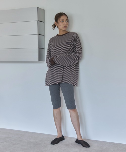 feepur(フェピュール)の「カットリブハーフパンツ(その他パンツ・レディース・ブラック/チャコールグレー・MEDIUM)」の19枚目の写真