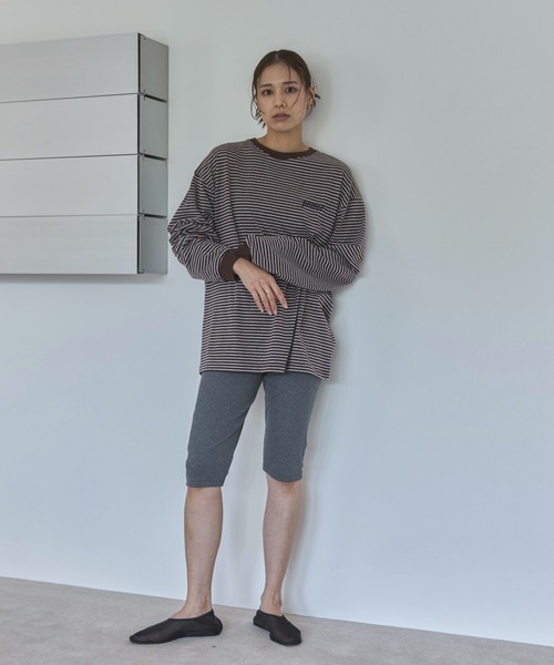 feepur(フェピュール)の「カットリブハーフパンツ(その他パンツ・レディース・ブラック/チャコールグレー・MEDIUM)」の20枚目の写真