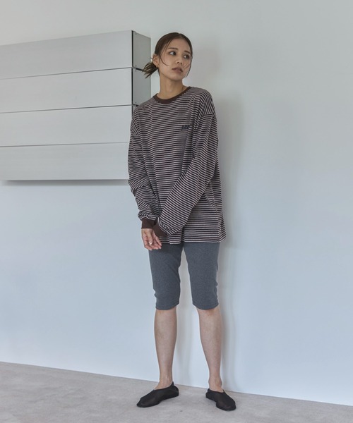 feepur(フェピュール)の「カットリブハーフパンツ(その他パンツ・レディース・ブラック/チャコールグレー・MEDIUM)」の21枚目の写真