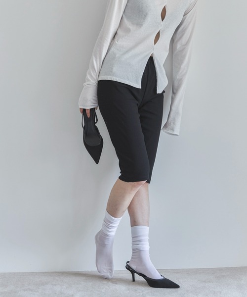 feepur(フェピュール)の「カットリブハーフパンツ(その他パンツ・レディース・ブラック/チャコールグレー・MEDIUM)」の14枚目の写真