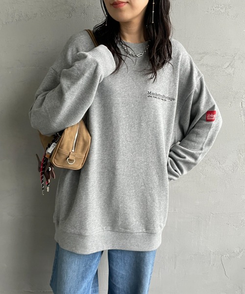 Manhattan Portage（マンハッタンポーテージ）の「[MANHATTAN PORTAGE/マンハッタンポーテージ] 別注 バック切替デザイン クルーネックスウェット（スウェット・レディース・ネイビー/ブラック/グレー・XL/L/M/S）」の6枚目の写真