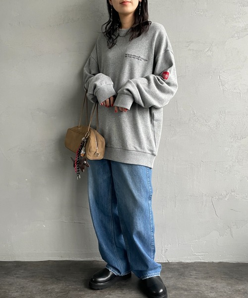 Manhattan Portage（マンハッタンポーテージ）の「[MANHATTAN PORTAGE/マンハッタンポーテージ] 別注 バック切替デザイン クルーネックスウェット（スウェット・レディース・ネイビー/ブラック/グレー・XL/L/M/S）」の9枚目の写真