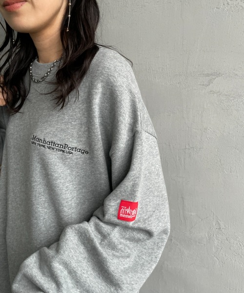 Manhattan Portage（マンハッタンポーテージ）の「[MANHATTAN PORTAGE/マンハッタンポーテージ] 別注 バック切替デザイン クルーネックスウェット（スウェット・レディース・ネイビー/ブラック/グレー・XL/L/M/S）」の12枚目の写真