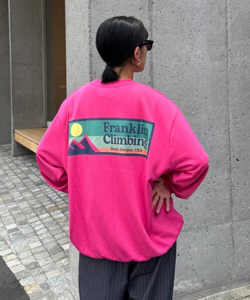 Franklin Climbing（フランクリンクライミング）の「【Franklin Climbing】【ES】裏毛バックロゴプリントスウェット（Tシャツ/カットソー・レディース・ライトグレー/ピンク/ダークグレー・MEDIUM/LARGE/SMALL）」の22枚目の写真