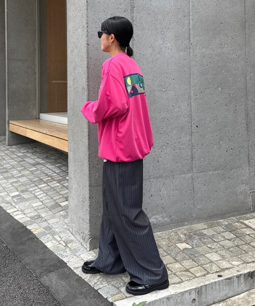 Franklin Climbing（フランクリンクライミング）の「【Franklin Climbing】【ES】裏毛バックロゴプリントスウェット（Tシャツ/カットソー・レディース・ライトグレー/ピンク/ダークグレー・MEDIUM/LARGE/SMALL）」の21枚目の写真